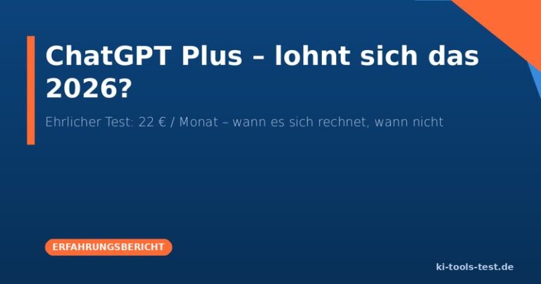 ChatGPT Plus – lohnt sich das 2026?